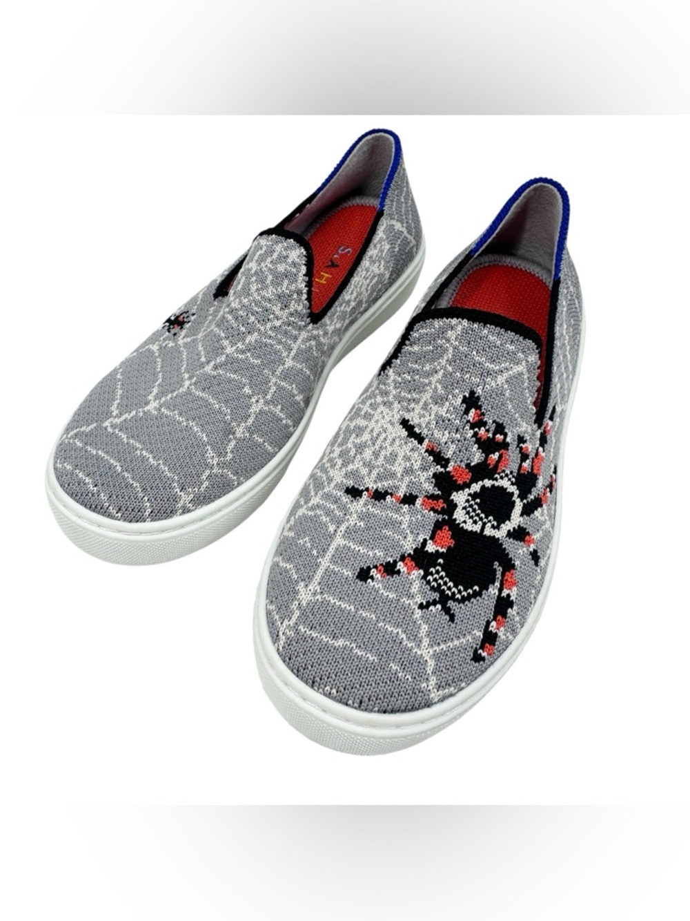 ROTHYS Kids Youth Creepy Crawly Spider Slip On Shoes Web Loafer